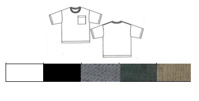 紳士　ヘビーウェイト　無地半袖Tシャツ 　全5色アソート　30枚入り 26553・26553D