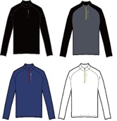 【Kaepa】マイクロWメッシュ   ハーフジップロングＴシャツ    全3色アソート　35枚入り KP693101