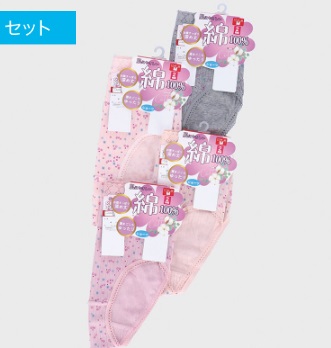 婦人　２Ｐ綿１００％針抜きプリントショーツ　30枚入り 494127