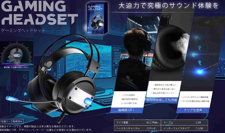 ゲーミングヘッドセット　60個入り YD-1724