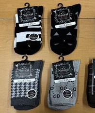 婦人　綿混モノトーン柄クルー１Ｐ   100個入り 1003116541