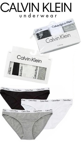 【Calvin klein】カルバンクライン　レディース　　アンダーウェア　3枚セット　全3サイズアソート　3個入り QD3588