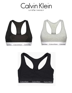 【Calvin klein】カルバンクライン　レディース　　レディース ブラレット ブラジャー コットン ノンワイヤー　全3色　 F3785-001/020/008
