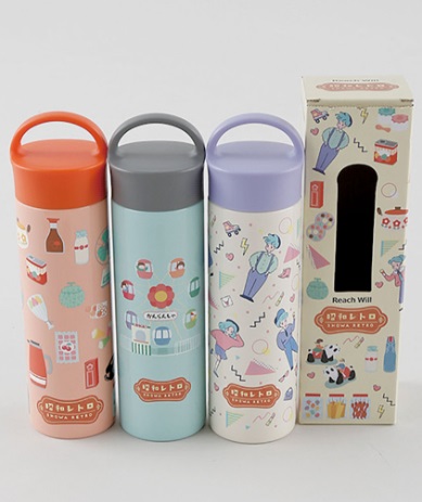 昭和レトロステンレスボトル　400ml　24個入り 1003220041