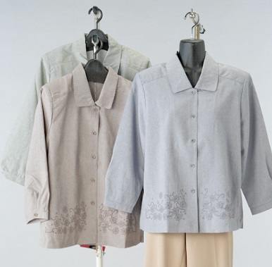 【特価】銀の鈴刺繍シャツブラウス　12枚入り 1003312711