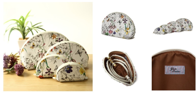 4PIECE　POUCH　ポーチ　4Pセット　花柄　全13種アソート　13個入り A71～91・C71～91