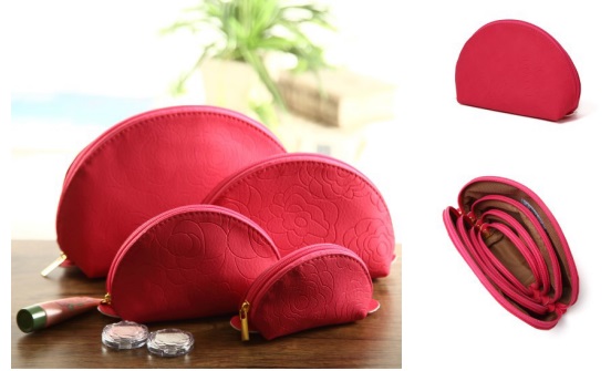 4PIECE　POUCH　ポーチ　4Pセット　型押し花柄　全14色アソート　14個入り G1～93