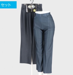 婦人　ハイテンションデニム美脚フィットパンツ　68　8本入り 260036