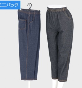 婦人　３Ｌサイズニットデニムパンツ　10枚入り 775585