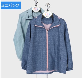 婦人　裏メッシュデニム風プリントパーカー　4枚入り 750716