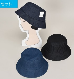 婦人　デニムブーニーハット　12個入り 275819