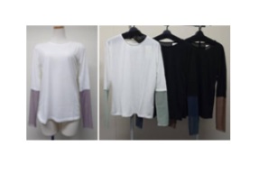婦人　袖チュール長袖Tシャツ　16枚入り 1003206431