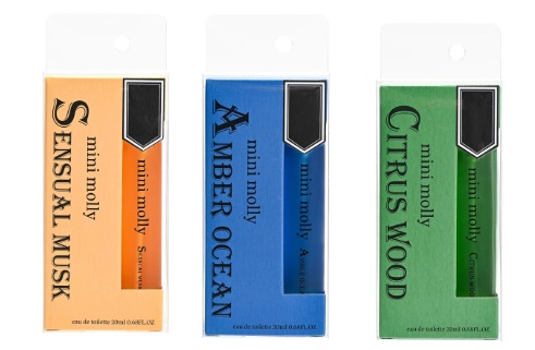 mini molly　ミニモリー　オードトワレ　20ｍｌ　全3種　96個入り 4582400839771・4582400839788・4582400839795