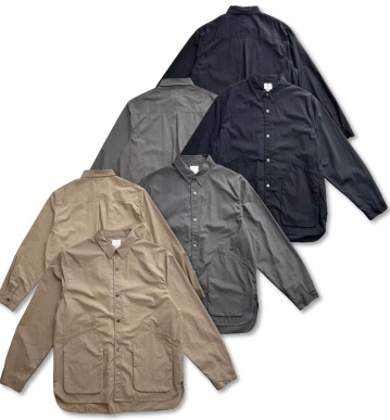 メンズ　Nylon ripstop　Utility shirts　ナイロン長袖シャツ　　1枚から購入可能！ SR-0060