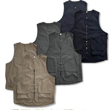 メンズ　Nylon ripstop　 Utility vest 　ナイロンベスト　　1枚から購入可能！ SR-0061