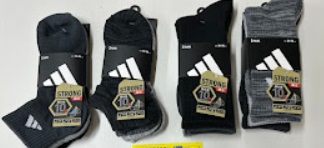 紳士　adidas　補強付きソックス　3P　M/L　24個入り 1003376081・1003376091