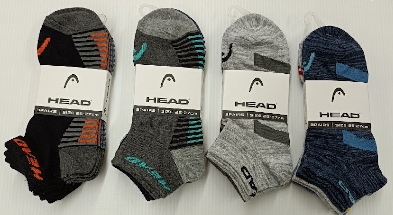 紳士　HEADスニーカーソックス　3P　40個入り 1003351951