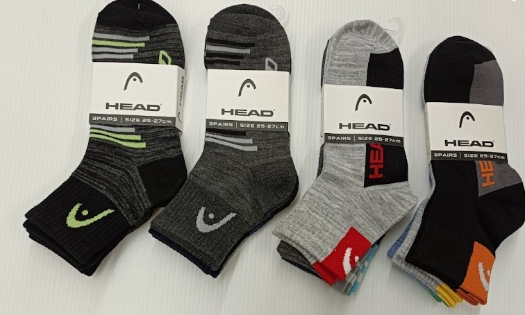 紳士　HEAD丈長スニーカーソックス　3P　40個入り 1003351971