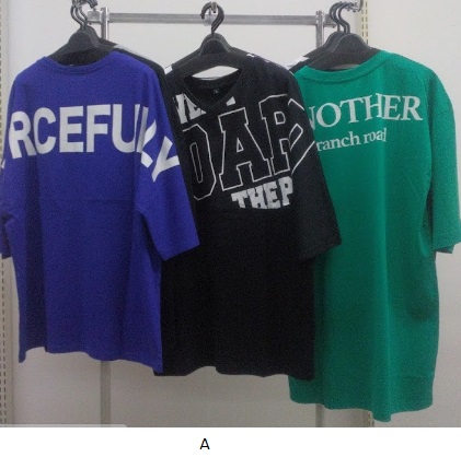 レディース　デザインBIGTシャツ3型セット　A/B　18枚入り 1003389011・1003389021