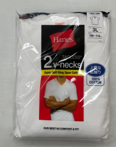 【Hanes】メンズ　大寸　クルーネックシャツ　20個入り 1003279201