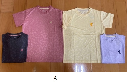 【ディズニー】婦人　エンボスTシャツ　A/B　16枚入り 1003385521・1003385511