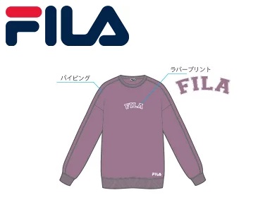 【FILA】フィラ　レディース　裏起毛　スウェットトレーナー　長袖　パープル　20枚入り 444680