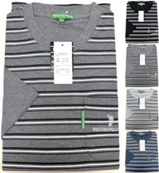 WESTERNPOLOTEXAS　メンズ　ボーダー柄半袖鹿の子Ｔシャツ）　全4色アソート　16枚入り～20枚入り WPT5111・WPT5111K
