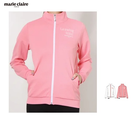 【marie claire】マリクレール　レディース　ゴルフ　長袖トレーナー ワッフルジャージブルゾン　全2色アソート　12枚入り 713200