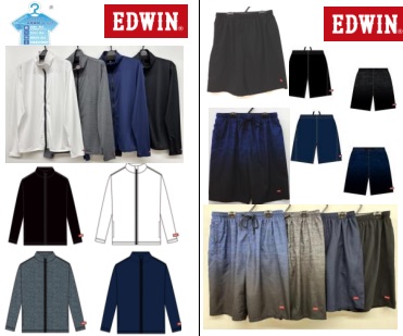 紳士　EDWIN　ラッシュパーカー/サーフパンツ　全2種アソート　12枚入り 1003298581・1003298551