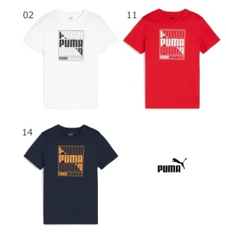 【PUMA】プーマ　キッズ　 GRAPHICS PUMA　Tシャツ　全3色アソート　12枚入り 681330　セットNo.2408KIDS-NR31
