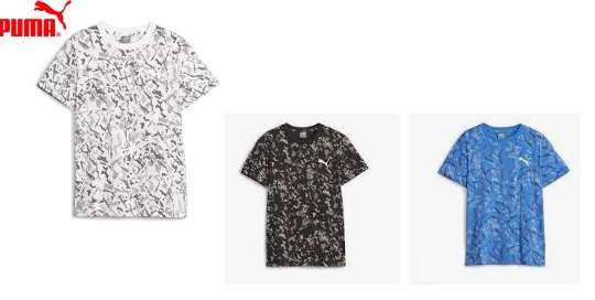 【PUMA】プーマ　キッズ　ACTIVE SPORTS AOP Tシャツ　全3色アソート　12枚入り 678539　セットNo.2401KIDS-NR36