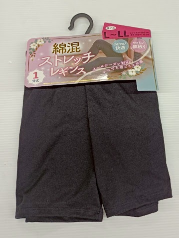 婦人　綿混　レギンス　1分丈/3分丈　40枚入り 1003425691・1003425701