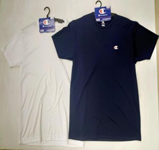 【Champion】紳士　1P　メッシュ半袖Tシャツ　クルーネック/Vネック　20枚入り 1003489681・1003489691