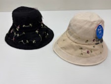 【抗ウィルス抗菌】刺繍切替中円ハット　12個入り 1003353431