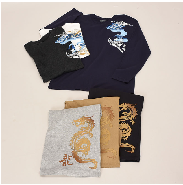 紳士長袖和柄プリントＴシャツ　26枚　 288563