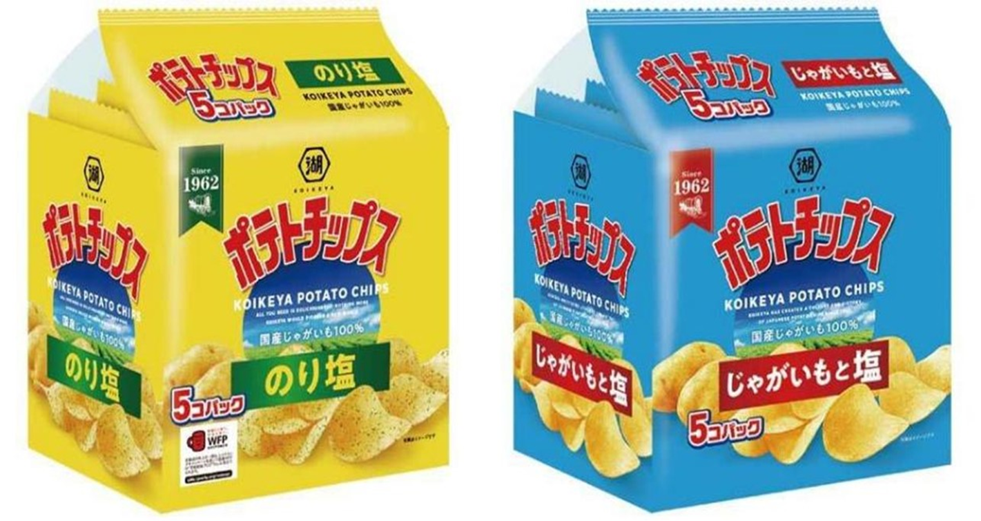 湖池屋　ポテトチップス のり塩・じゃがいもと塩　2種アソート　120個セット　4901335122558　4901335122565
