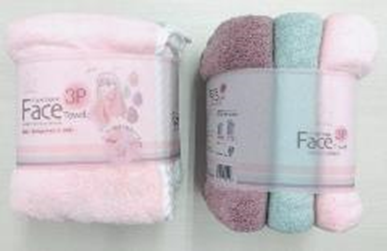 〈 sofle Beauty 〉 マイクロファイバーフェイスタオル3P　3色アソート　24個セット　HDL-1168　4562351001168