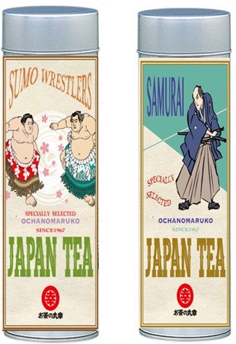 お茶の丸幸　蘭字風茶缶 抹茶スティック 相撲・蘭字風茶缶 抹茶入り緑茶TB　2種アソート　200個セット　4902776931013　4902776931044