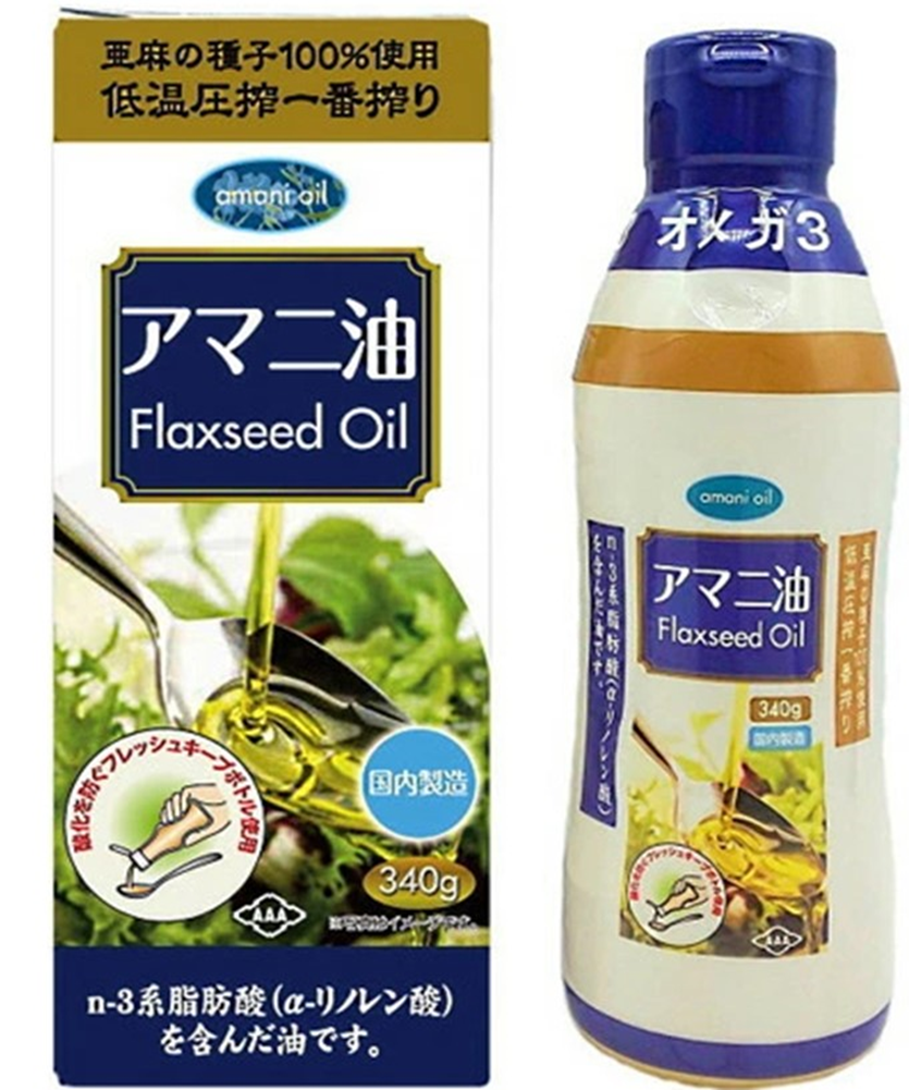 朝日　アマニ油 鮮度ボトル　大容量340g　60個　4560132324680