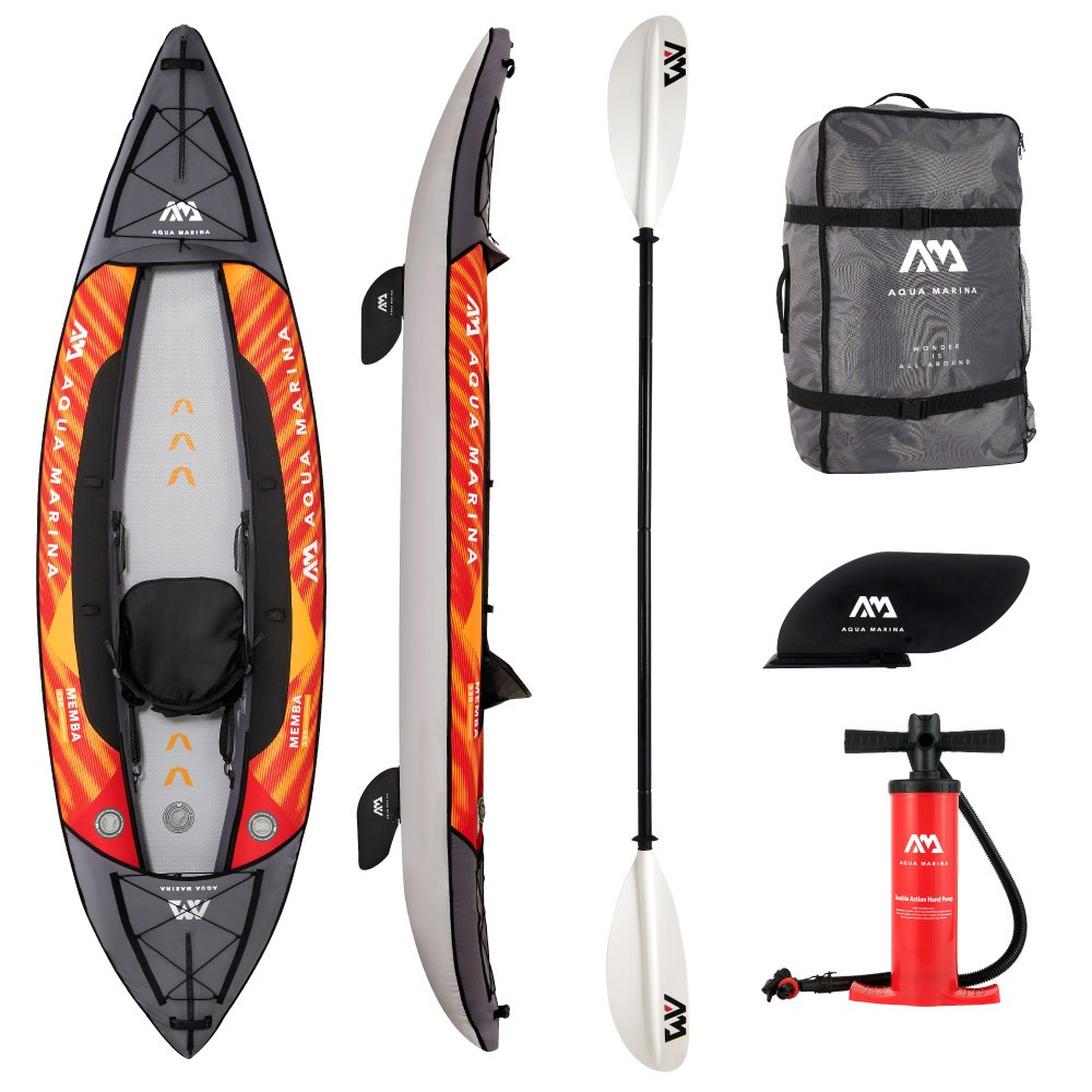 大型送料サービス！AQUA MARINA(アクアマリーナ) Memba メンバ カヤック インフレータブル パドル付 1人乗り　1台　ME-330-B