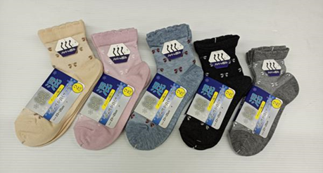 婦人リボンワイドメッシュクルー２Ｐ　50個　1003633421