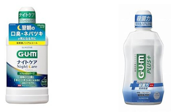 サンスター　 GUMナイトケア450ml　リフレッシュハーブ　60個　	4901616010895　/　ガム・プラス デンタルリンス 低刺激ノンアルコールタイプ 450mL 　60個　4901616012585　
