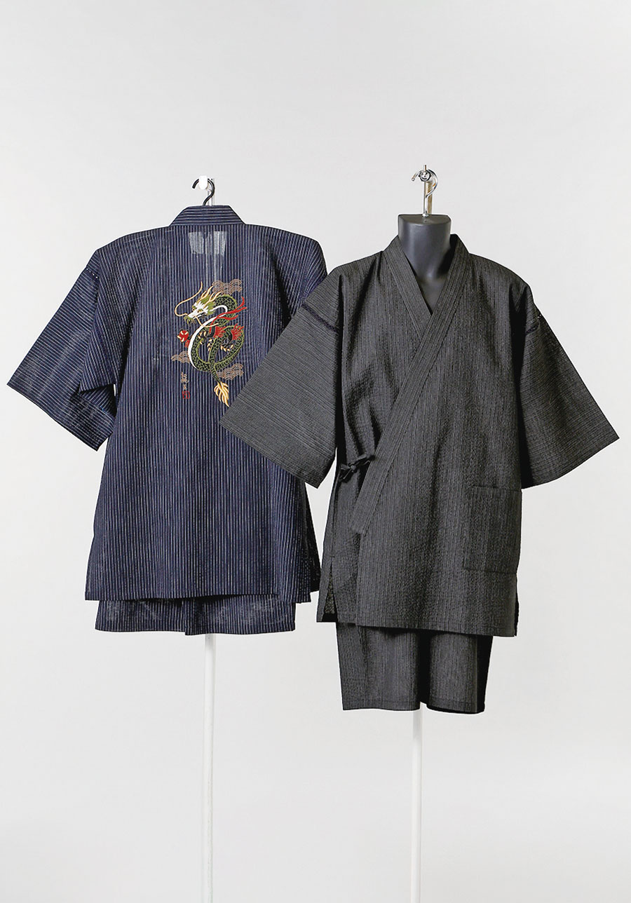 紳士龍刺繍しじら甚平　14個　1003436291
