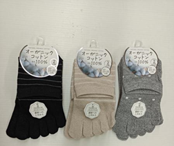 婦人5本指綿混柄ショートソックス2P　30個　1003544591