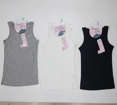 女児ｽｸｰﾙ綿混ﾀﾝｸﾄｯﾌﾟ　30個　1003547811