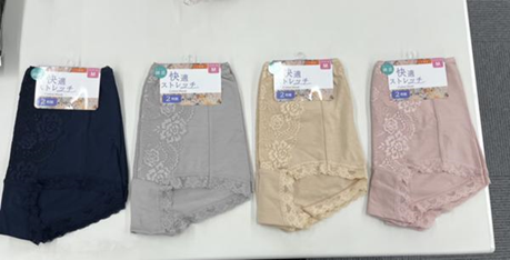 綿混ストレッチレース２P1分丈ショーツ　24個　1002497161