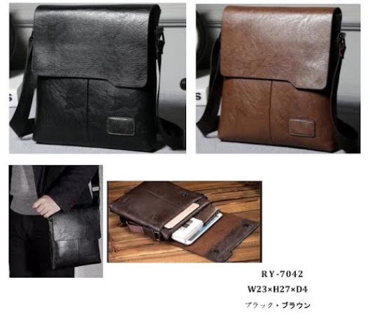 メンズ　ショルダーバッグ　全2色アソート　10個入り RY-7042
