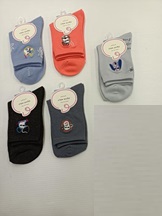 婦人　刺繍クルーソックス　ロゴ/キモ動物/ラインアート/食べ物/夏祭り/アニマル　100個入り 1003101521・1003101531・1003101551・1003101561・1003101571・1003101581
