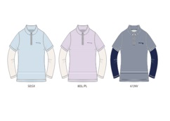 Kaepa　レディース　レイヤードジップTシャツ　全2色アソート　30枚入り KL701134