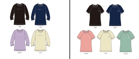 Kaepa　レディース　メッシュ　Tシャツ　7分袖/半袖　30枚入り KL701233/701234
